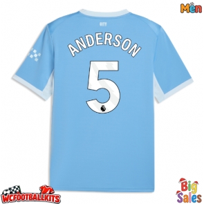 Manchester City Elliot Anderson #5 Replica Home Stadium Shirt 2026-27 Short Sleeve